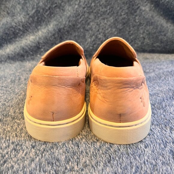 FRYE Ivy Slip On Sneakers Size 8.5 M Blush Marbled Sole Nubuck Leather Flatform - Picture 4 of 5